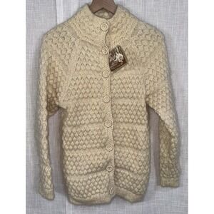 Vintage NWT‎ Naturally Mohair Canada Sweater Cardigan Knit Sheep Women's Sz M